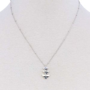 Cute Triple Triangle Pendant Necklace
